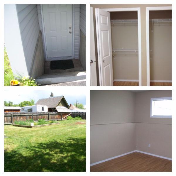Avail March 1: 2BR Bsmt suite on Large Fenced Lot in