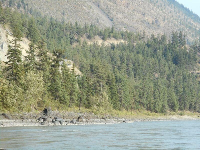 Placer gold claim on Fraser River by Lillooet