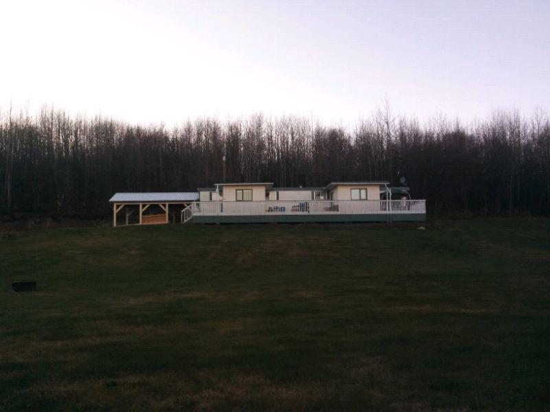Mobile home on private 5 acres for rent