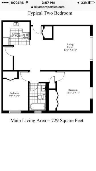 ** Two Bedroom Apartment Close to UNBSJ **