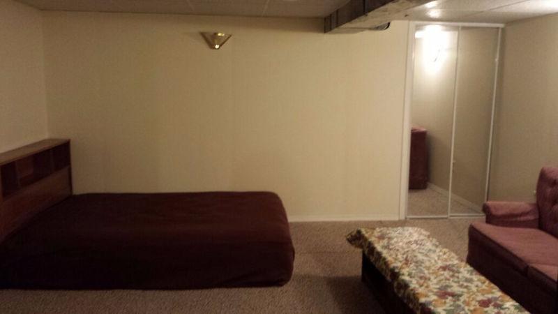 Fully furnished basement on rent Immediately in St Vital area