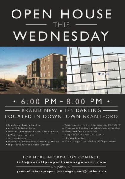 OPEN HOUSE TONIGHT TO VIEW THE NEW STUDENT COMPLEX DOWNTOWN!