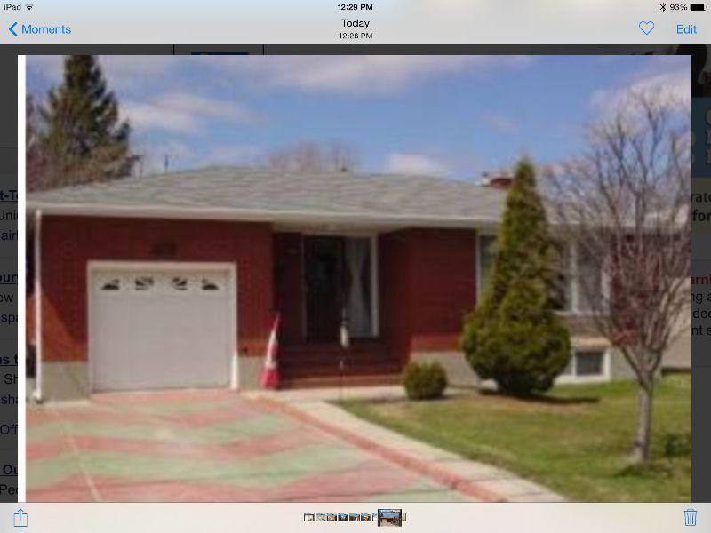 4Bedr Main floor of house and laundry room for rent. May to Aug