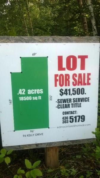 Reduced-$32,500; Treed Lot, Kelly Dr. Miscouche