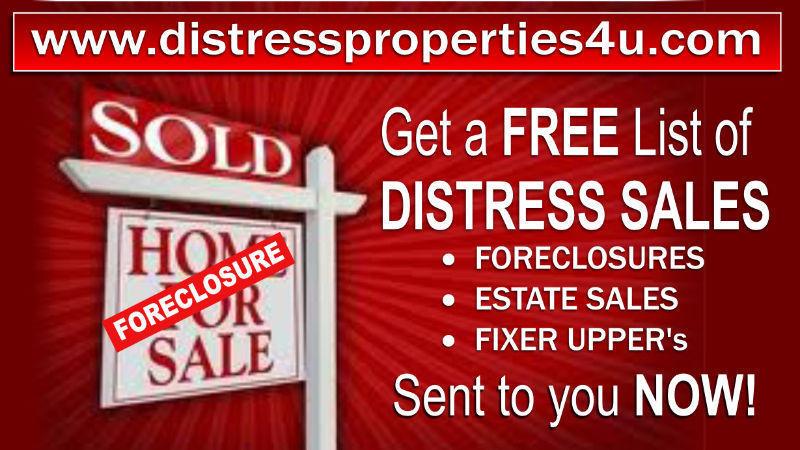 Get a FREE List of Distress Sales/Foreclosures Sent to you NOW!