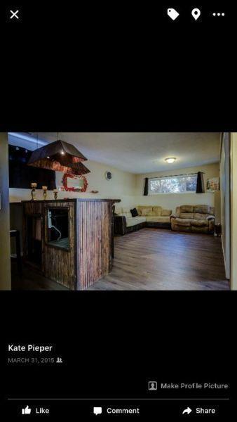 Basement suite for rent in