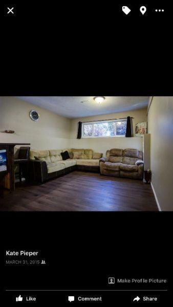 Basement suite for rent in