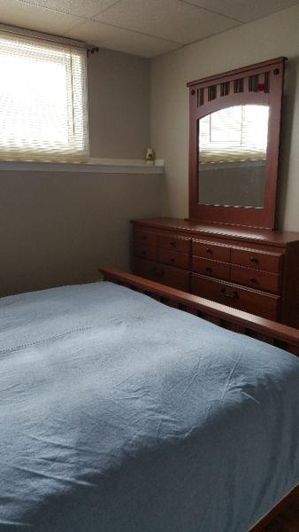 Large furnished room for rent immediately in Timberlea