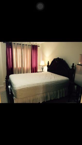 Large bedroom fully furnished with attach bathroom