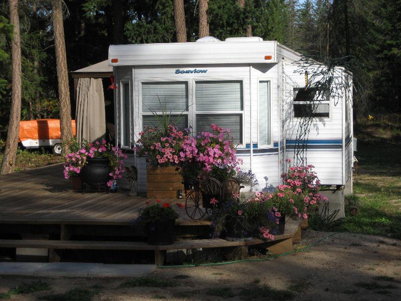 Half acre with 8x40 park model trailer in Scotch Creek