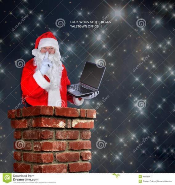 HO! HO! HO! LOOK WHO IS COMING DOWN THE HERITAGE CHIMNEY!