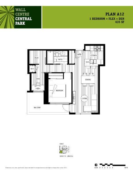 Wall Centre Central Park - 1 Bed + Den + Flex - GREAT INVESTMENT
