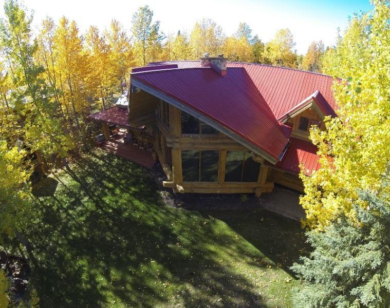 Custom Built Log Home For Sale in Gull Lake, Alberta
