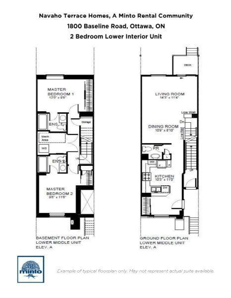 2 Bedroom Lower Unit Navaho Terraces for Rent - 1814-1830