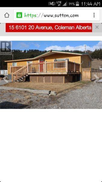HOUSE RENTAL IN CROWSNEST PASS!!!