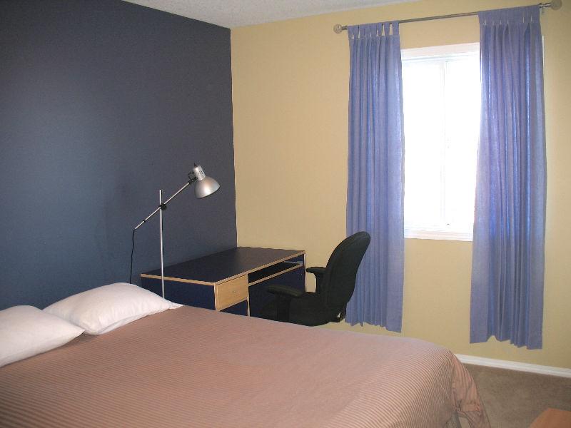 Furnished Room, shares bathroom with 1, street Parking