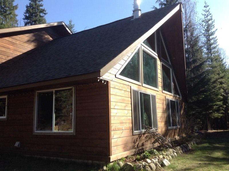 Newer Cedar Chalet Mountain Home on Acreage with Organic Gardens