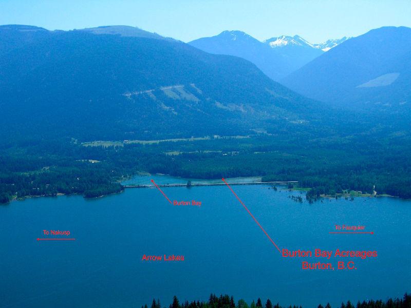 Beautiful Recreational Arrow Lakes Waterfront Acreages