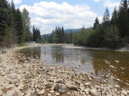 Placer gold claim on Similkameen river by Eastgate