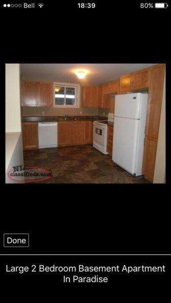 2 Bedroom Basement Apartment in Paradise