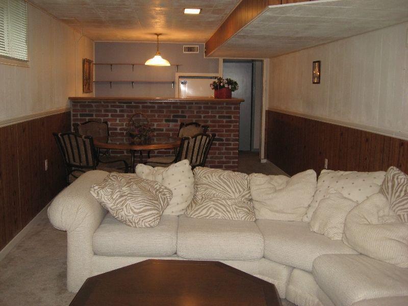 Quiet, 1 bedroom furnished basement apartment near PRHC