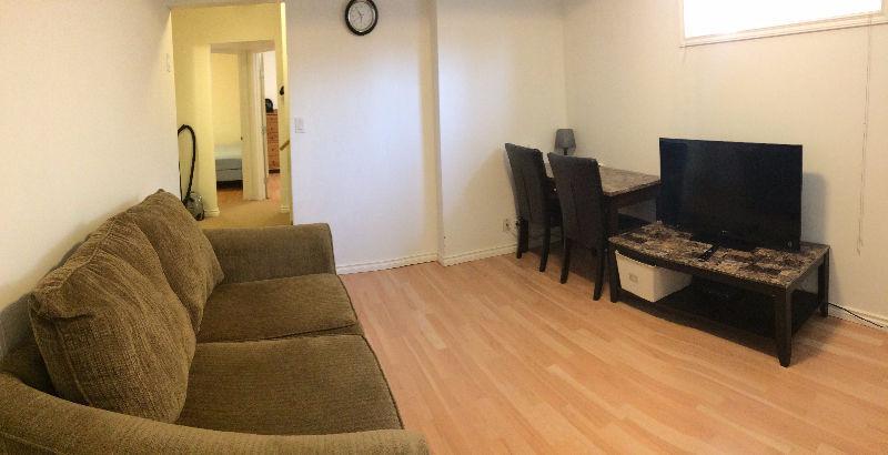 2 Bedroom furnished Basement for Rent