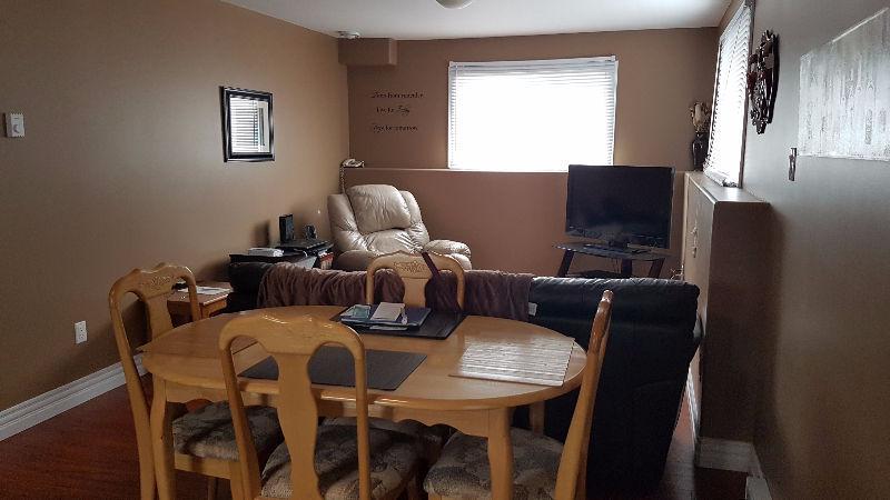 Available July 1/16 2 Bedroom basement apartment