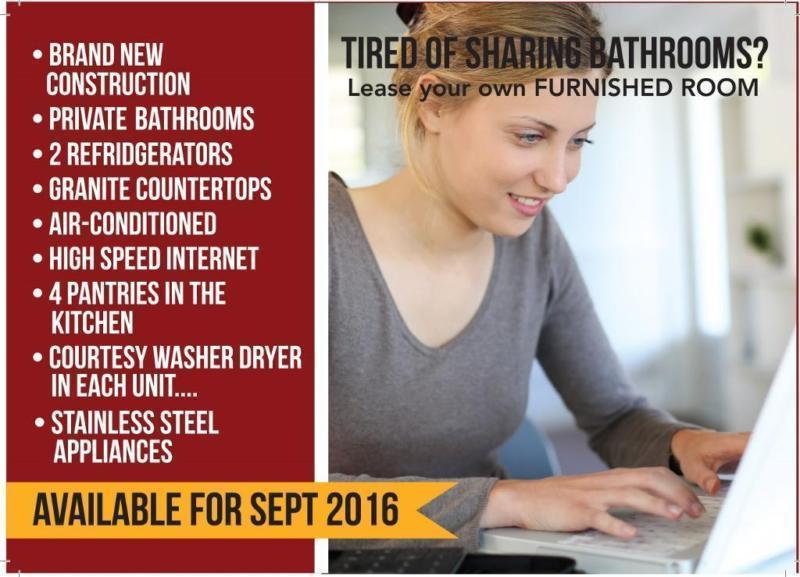 YOUR OWN PRIVATE BATHROOM!- Upscale Student Town Homes