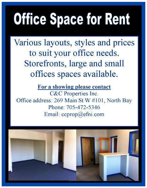 Commercial Offices for Rent - Various sizes/layouts/prices