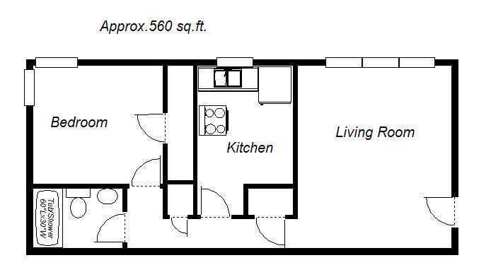 1 Bedroom Zulich managed apartment available July 1st