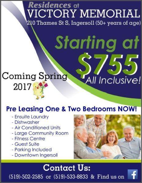Senior Apartments in Ingersoll - All Inclusive Rent!