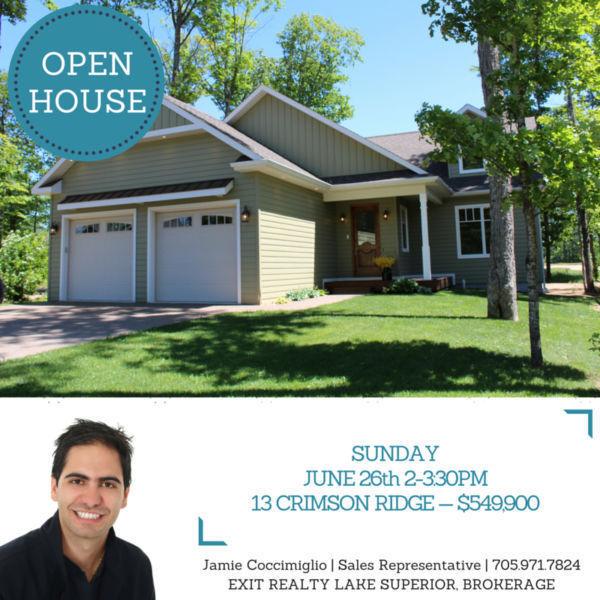 OPEN HOUSE! Sunday June 26th 2-3:30pm -- 13 Crimson Ridge