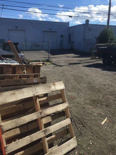 Shop with gated yard for lease downtown