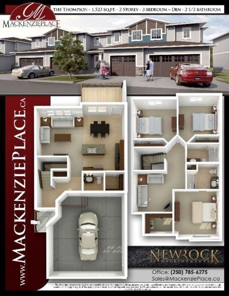 3 BR + Den - 1,523 Sq.Ft. - Mackenzie Place: The Thompson