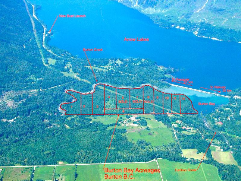 Beautiful Recreational Arrow Lakes Waterfront Acreages