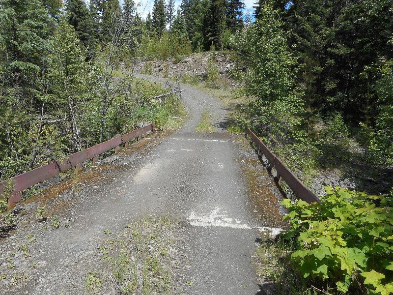 Placer gold claim on Tranquille River outside of