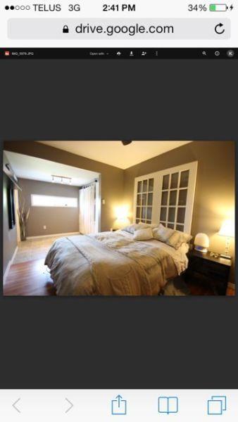 Downtown master bedroom with full piece ensuite