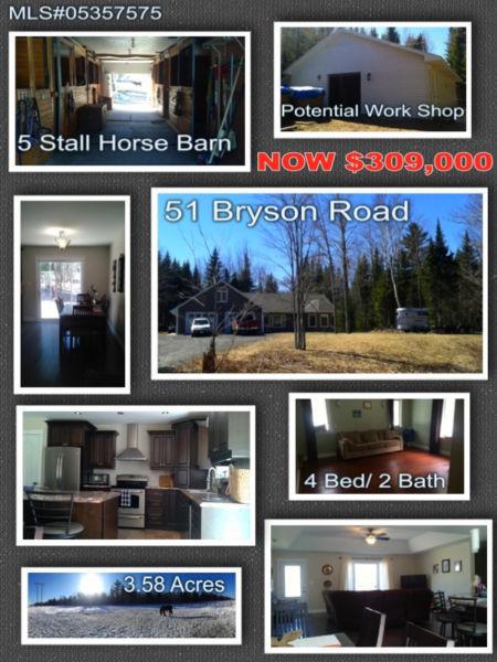 51 Bryson Road - NOW $309,000!!! *Large Barn/Potential Workshop*