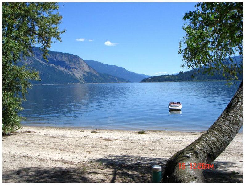 WATERFRONT WITH SANDY BEACH SHUSWAP LAKE LEASED LAND