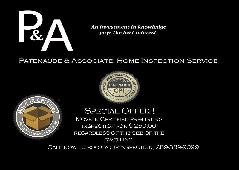 $ 250.00 flat rate Certified Home Inspection
