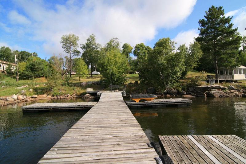 Cabins and lots for sale at Longbow Lake,Ont.,close to