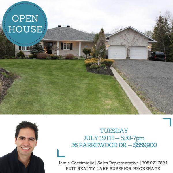 OPEN HOUSE! 36 Parkewood Drive -- Tuesday Jul 19th 5:30-7pm