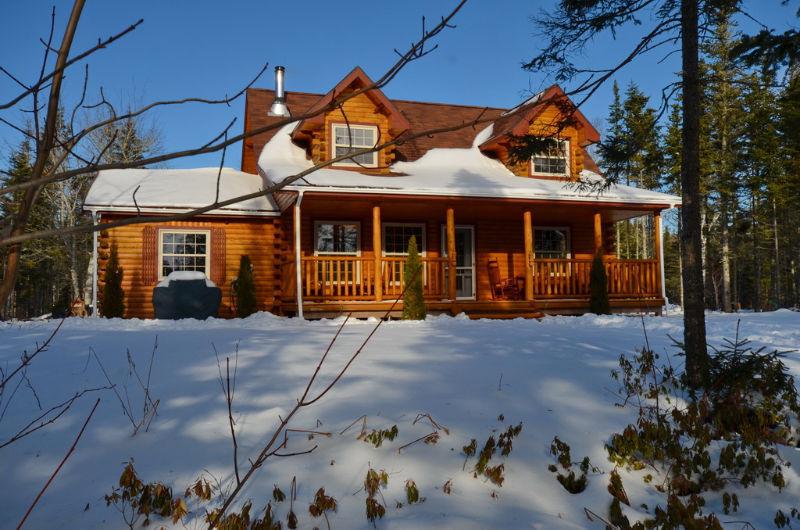 71 Riverview Drive in Fortune Bridge Water Front Log Cabin PEI