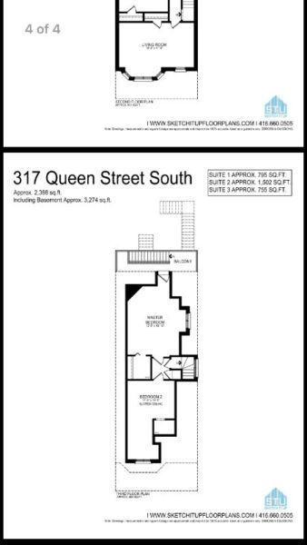 STEPS from Locke St 3 Bedroom Apartment