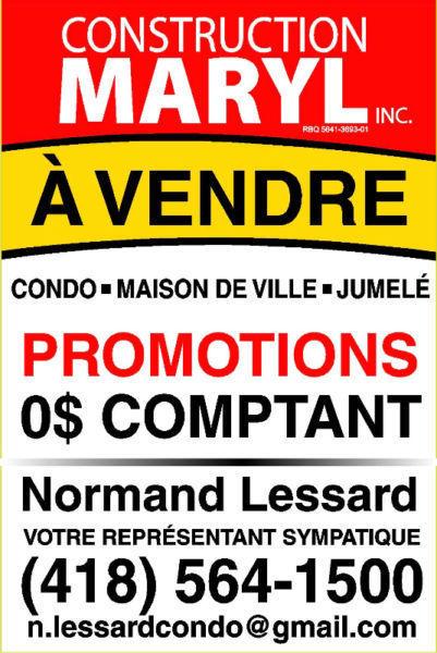 Jumelé Neuf à St-Agapit 0$ COMPTANT 657$ mois