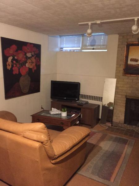 Lower level furnished suite available