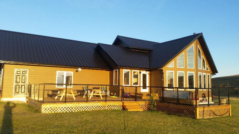 New Home for rent 20 minutes west of Claresholm on 48 acres