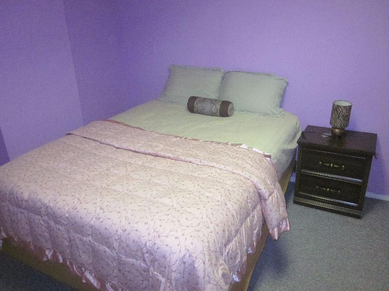 ONE FURNISHED BEDROOM IN BASEMENT FOR RENT