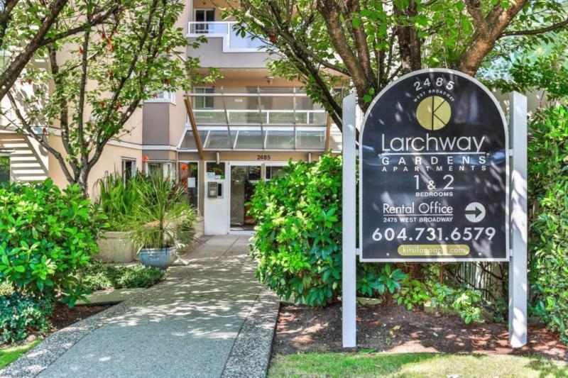 One Bedroom For Rent at Larchway Gardens - 2475 West Broadway