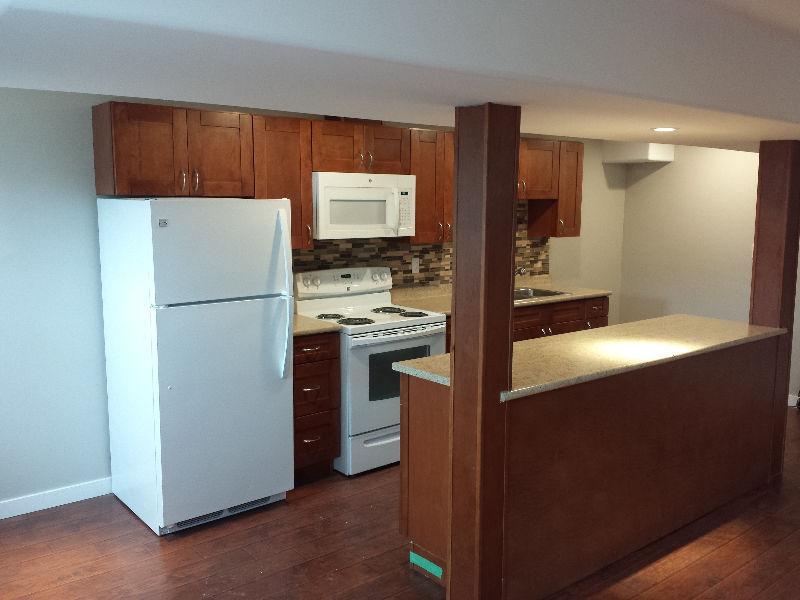 2 bedroom basement suite available immediately